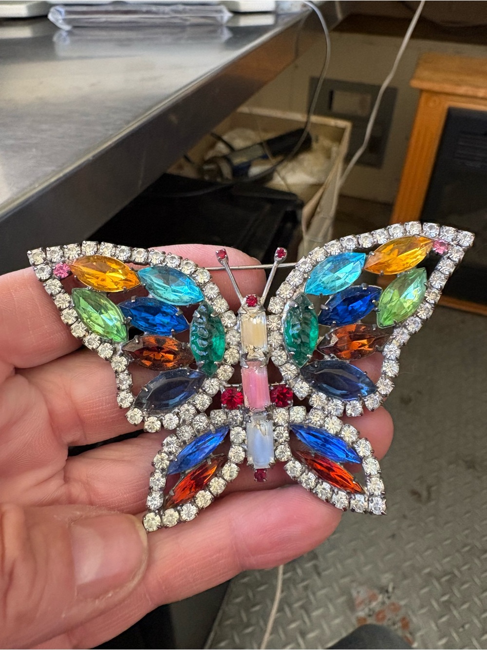 Kenneth Lane Multicolor Butterfly  Rhine Brooch - Vibrant Color Statement Pin